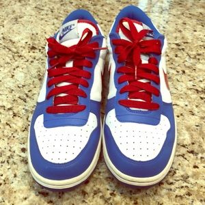 Nike Dunk Low White Red Blue Mens 10.5